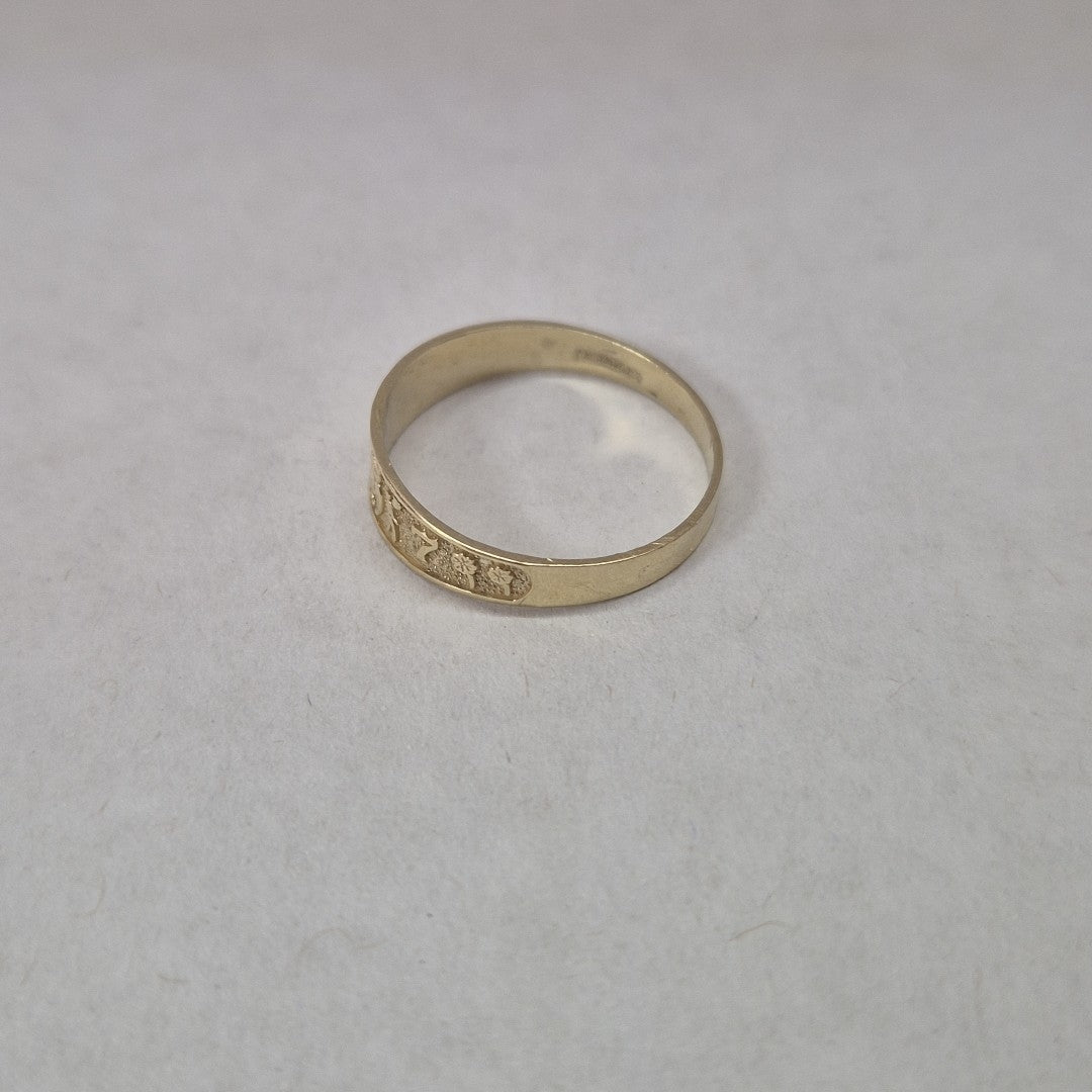 ANILLOS ARGOLLA DE LA SUERTE 10K TALLA 8 1.2 GR (NUEVO)