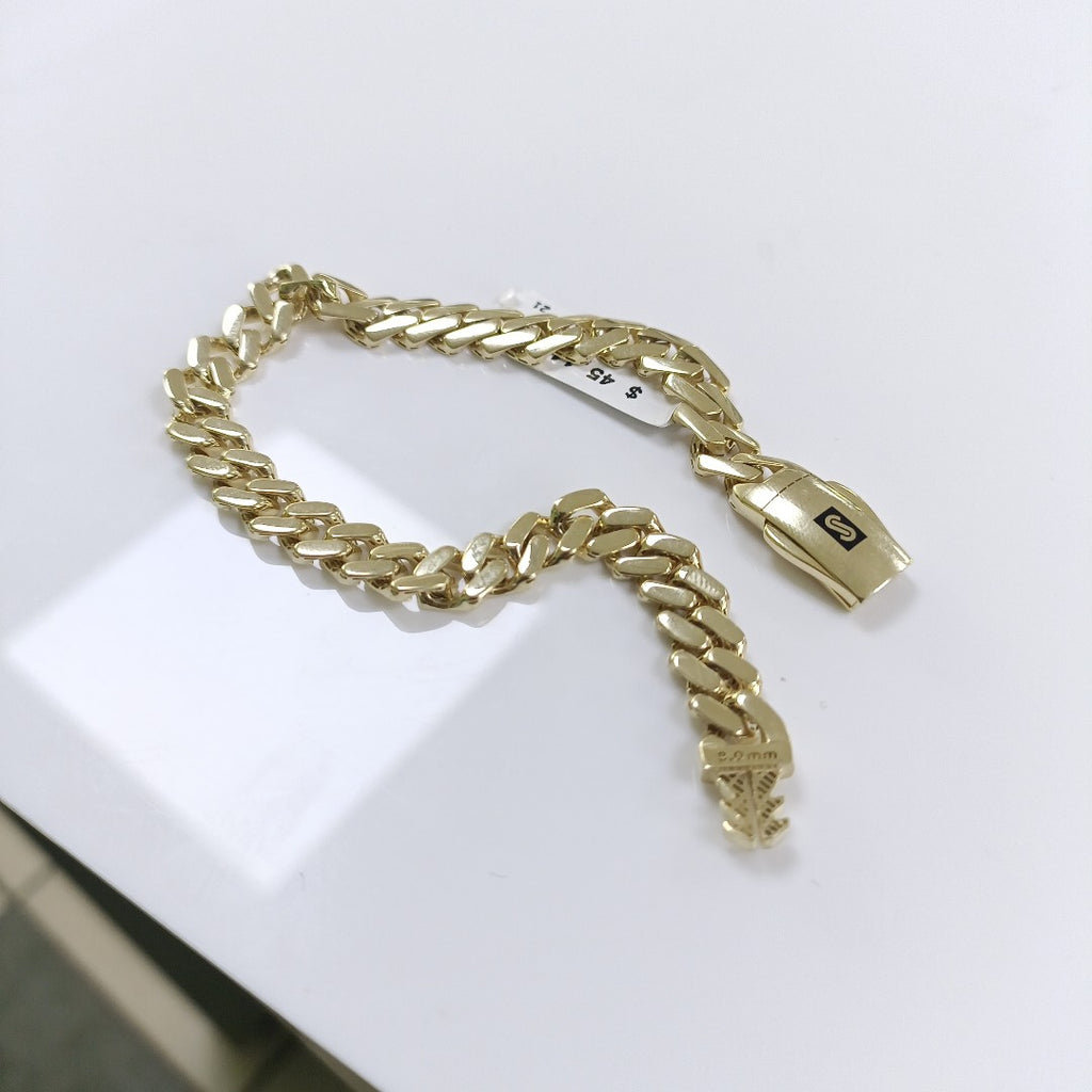 PULSERA CABALLERO MONACO ORO 10K 9.2 (NUEVO)