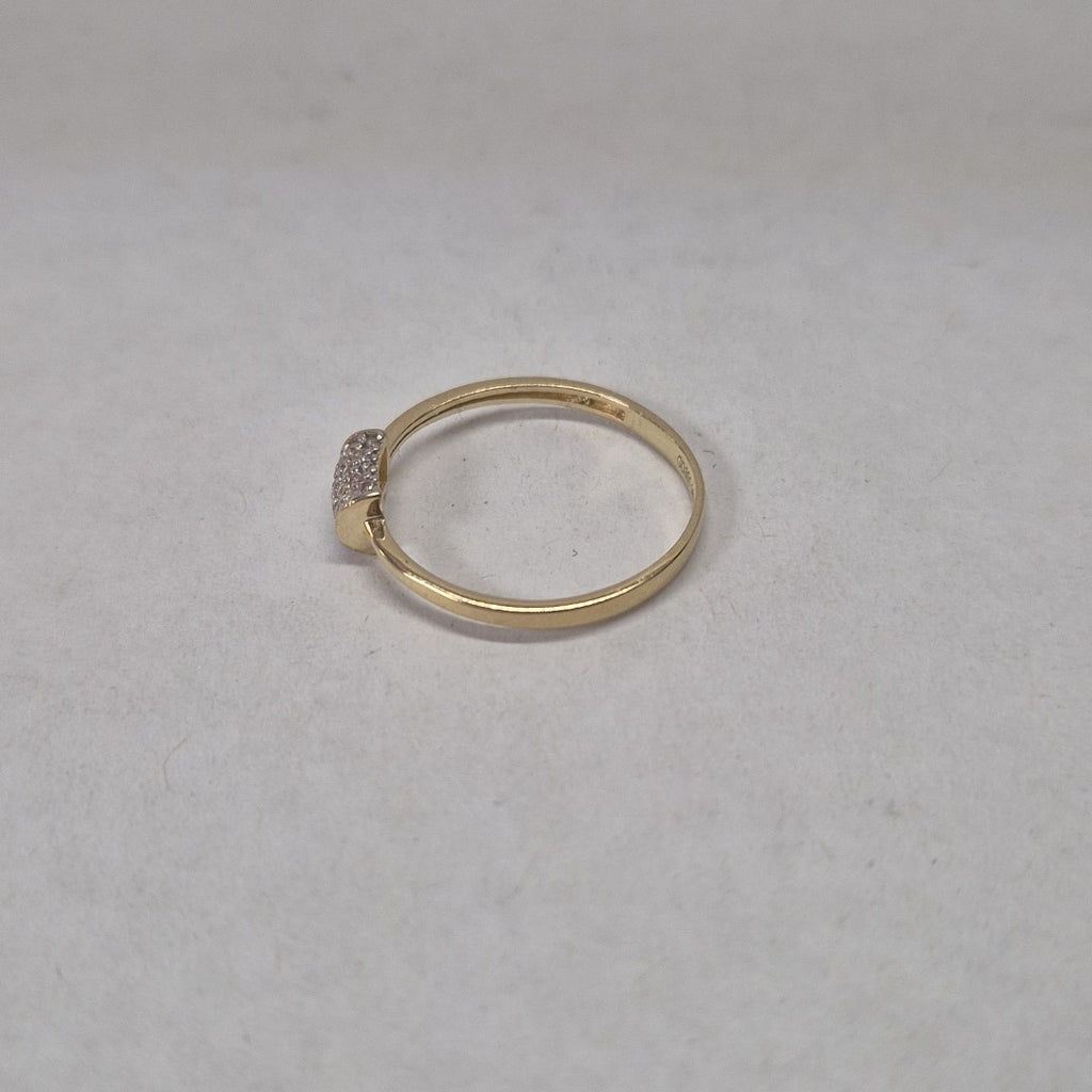 ANILLO ANILLITO C CIRCONIAS 14K 9 TALLA 1.4 GR (NUEVO)
