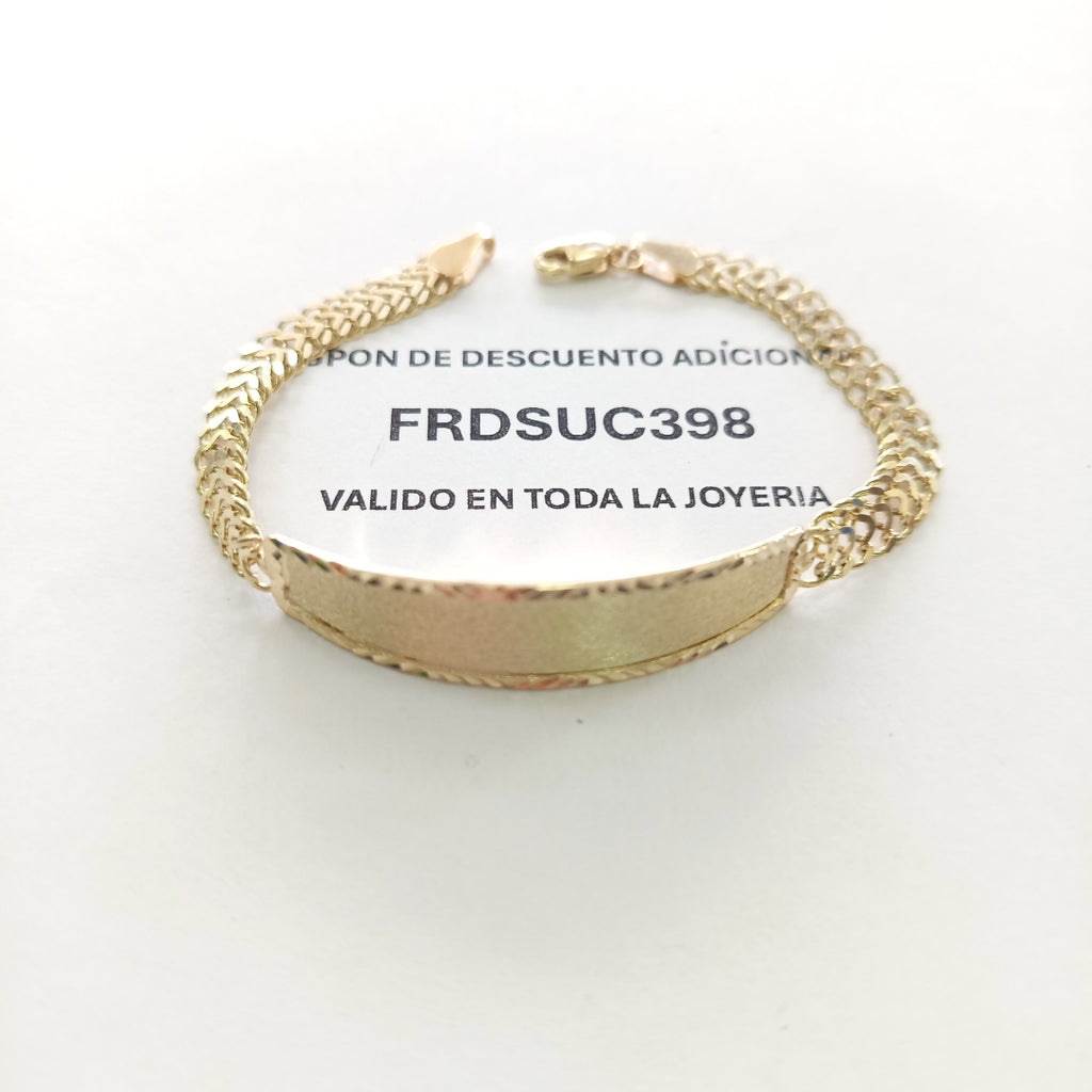 PULSERA ESCLAVA CHINO 14K 21 CM 9.8 GR (NUEVO)