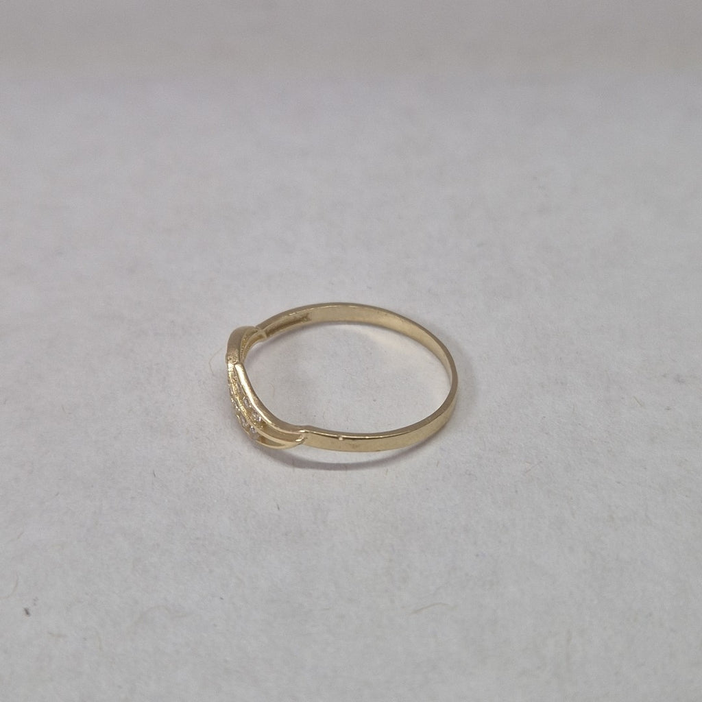 ANILLOS CON CIRCONIAS 14K TALLA 7 0.8 GR (NUEVO)
