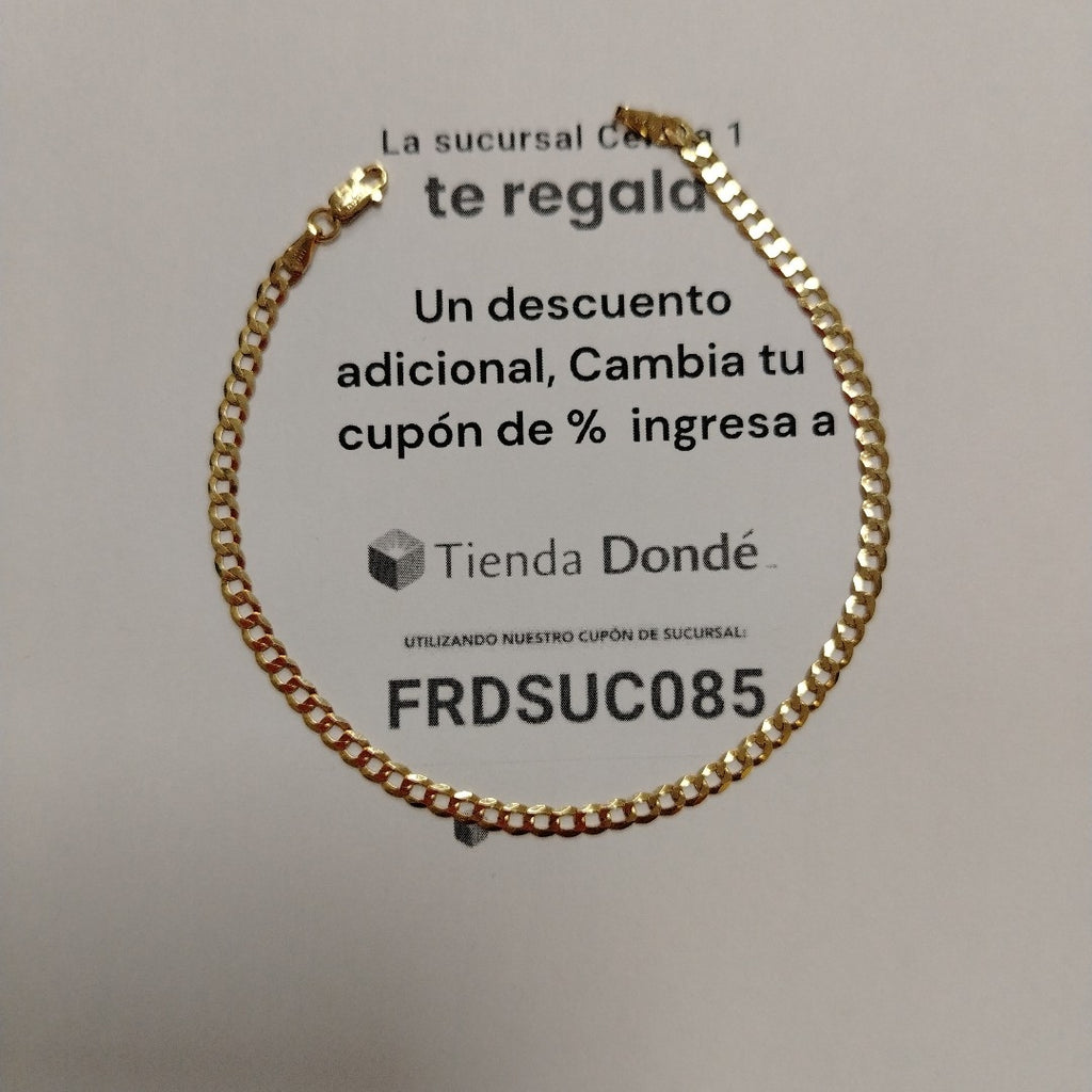 PULSERAS CABALLERO BARBADA AMARILLA ORO 14K 2.8 (NUEVO)