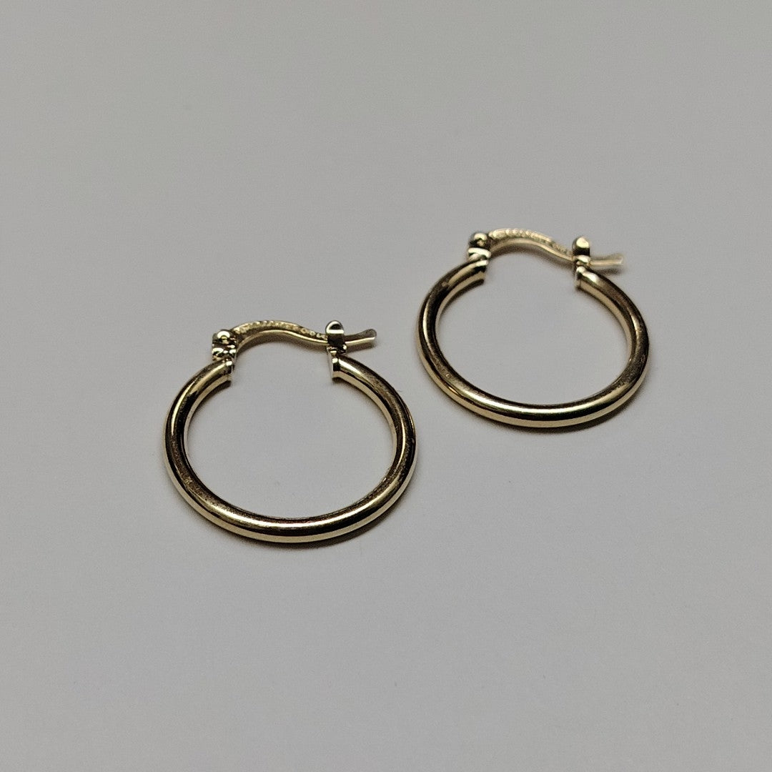 ARETES TEJIDO ARRACADAS LISAS 14K 1.2 GR (NUEVO)