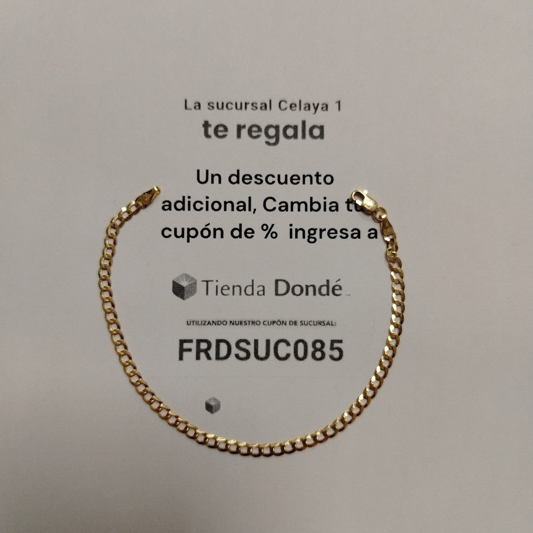 PULSERAS DAMA BARBADA AMARILLA ORO 14K 2.4 (NUEVO)