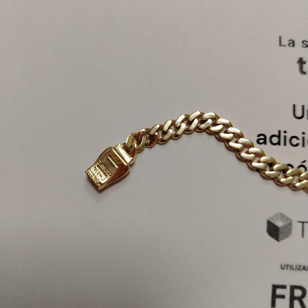 PULSERA CABALLERO MONACO ORO 14K 6.2 (NUEVO)