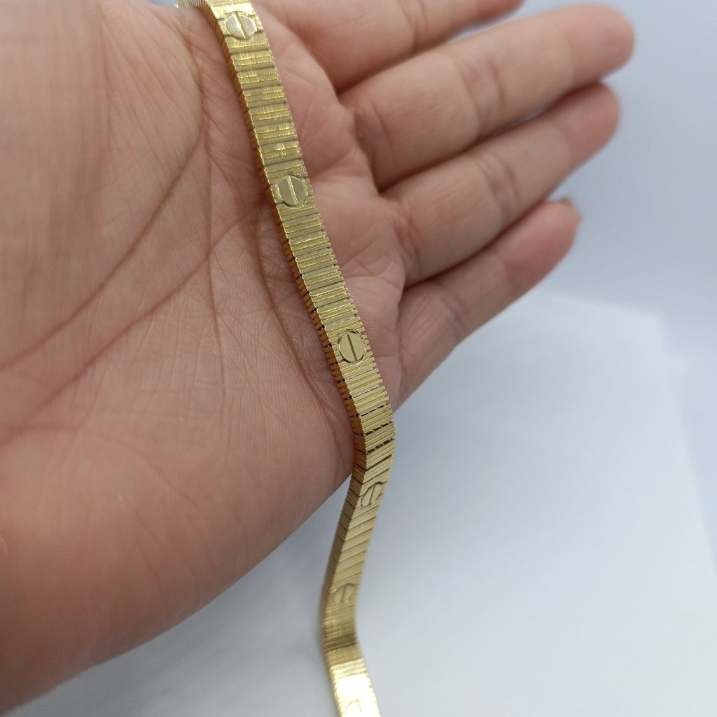 PULSERAS CABALLERO ORO 14K 15.5 (NUEVO)