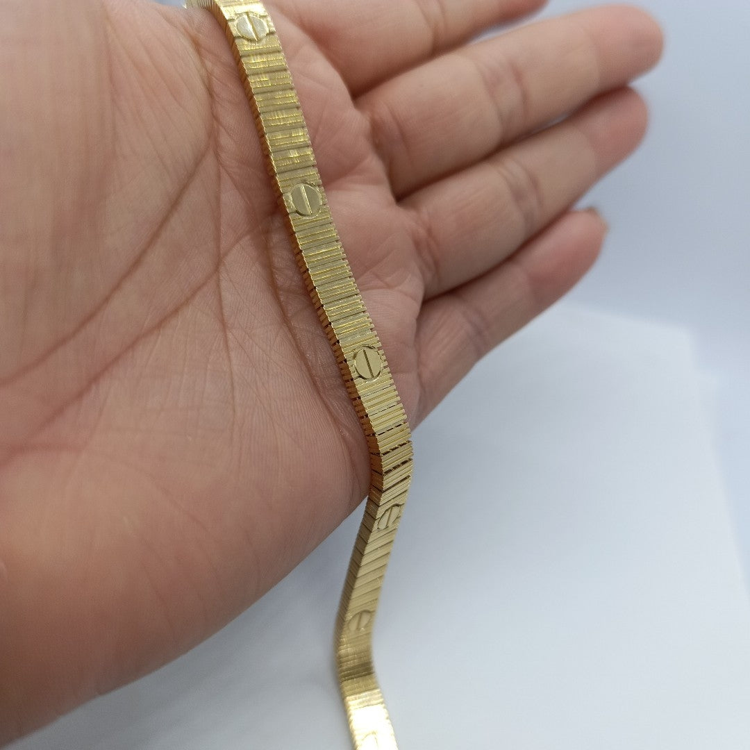 PULSERAS CABALLERO ORO 14K 15.5 (NUEVO)