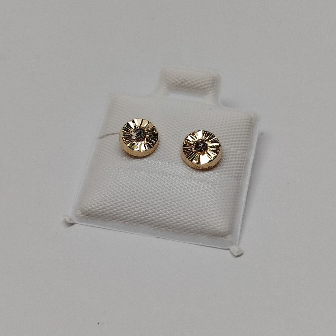 BROQUELES BROQUEL FIG BOTON C CIRCONIA 14K 0.2916 GR (NUEVO)
