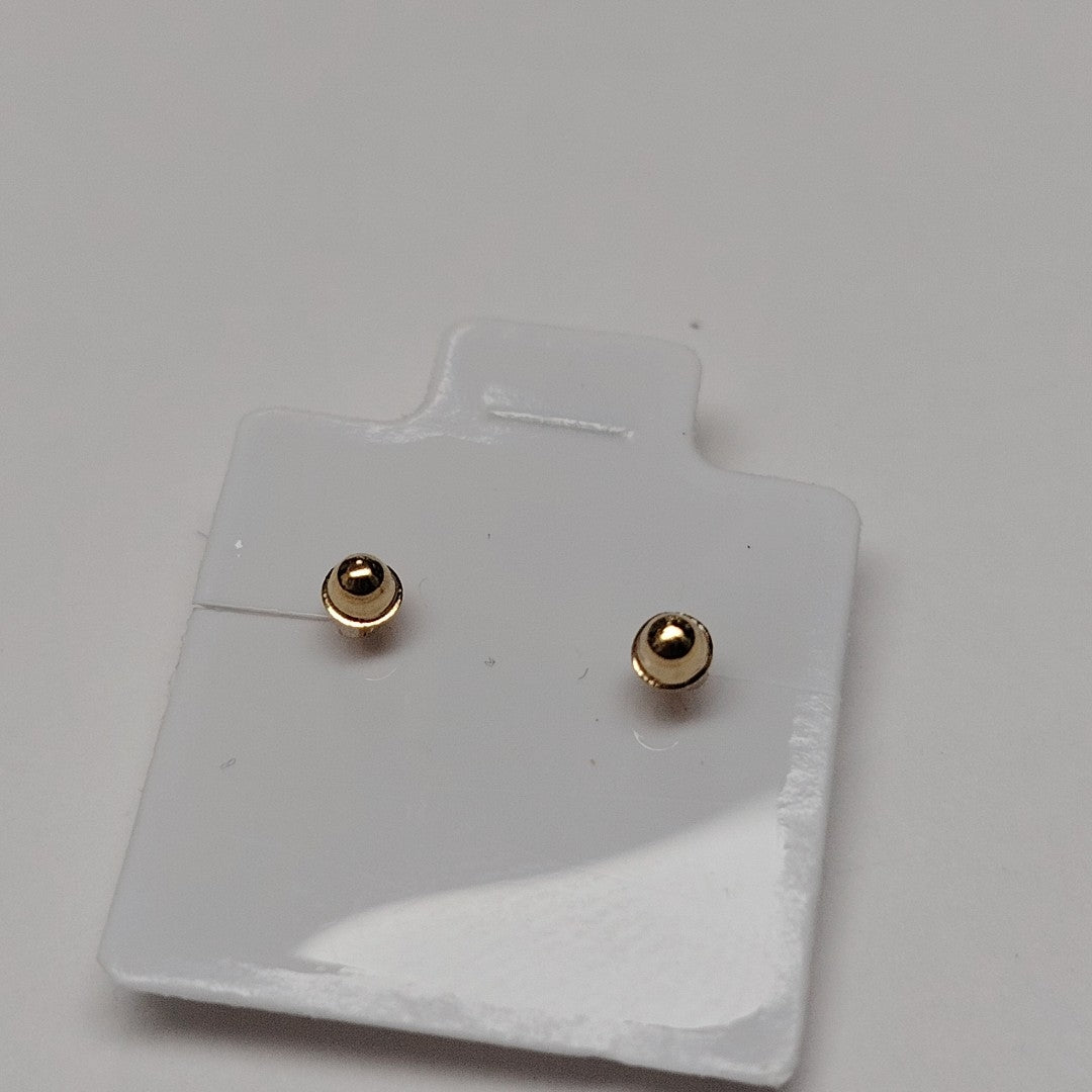 BROQUELES BROQUEL FIG SONRISA ESMALTE AMARILLO 14K 0.2074 GR (NUEVO)