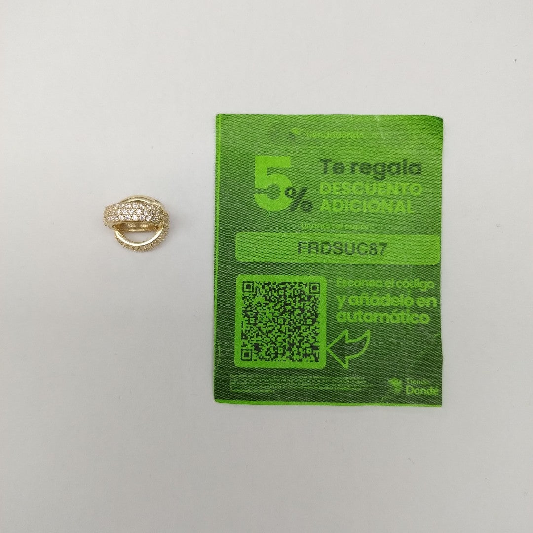ARETES HUGGIE CON CIRCONIAS 14K 2.2 GR (NUEVO)