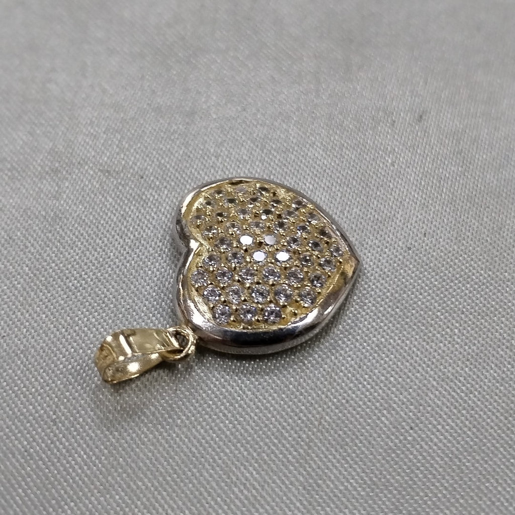 DIJE CORAZON CON CIRCONIAS 14K 1.8 GR (NUEVO)