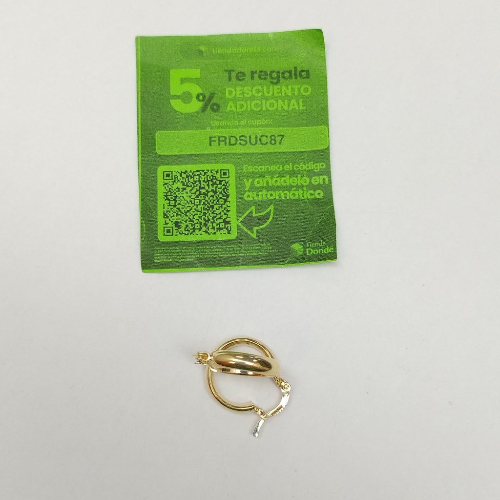ARETES ARRACADA LISA 14K 1.7 GR (NUEVO)