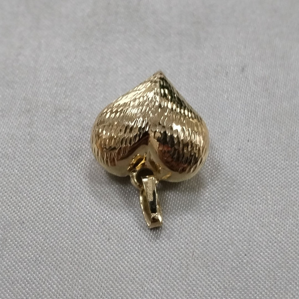 DIJE TEJIDO CORAZON LABRADO 14K 1.1 GR (NUEVO)