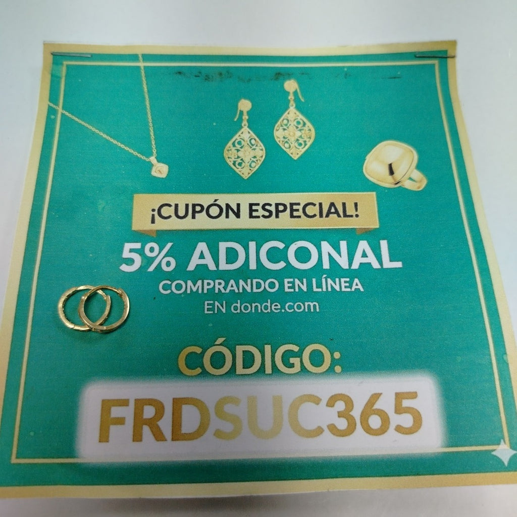 ARRACADAS PAR ORO 14 K 1.1 GRMS (SEMINUEVO)