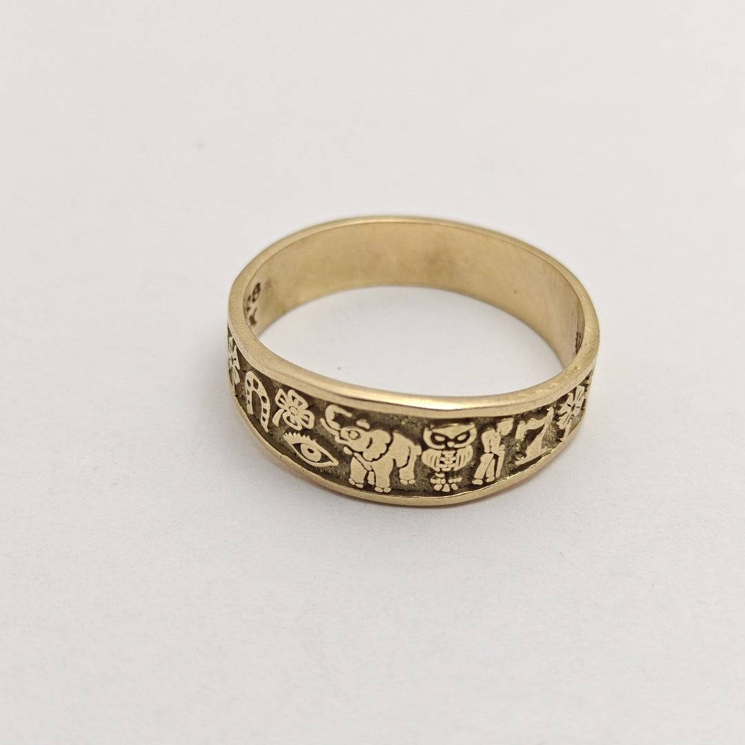 ARGOLLA DE LA SUERTE ORO 14 K 4,60 GRMS (SEMINUEVO)
