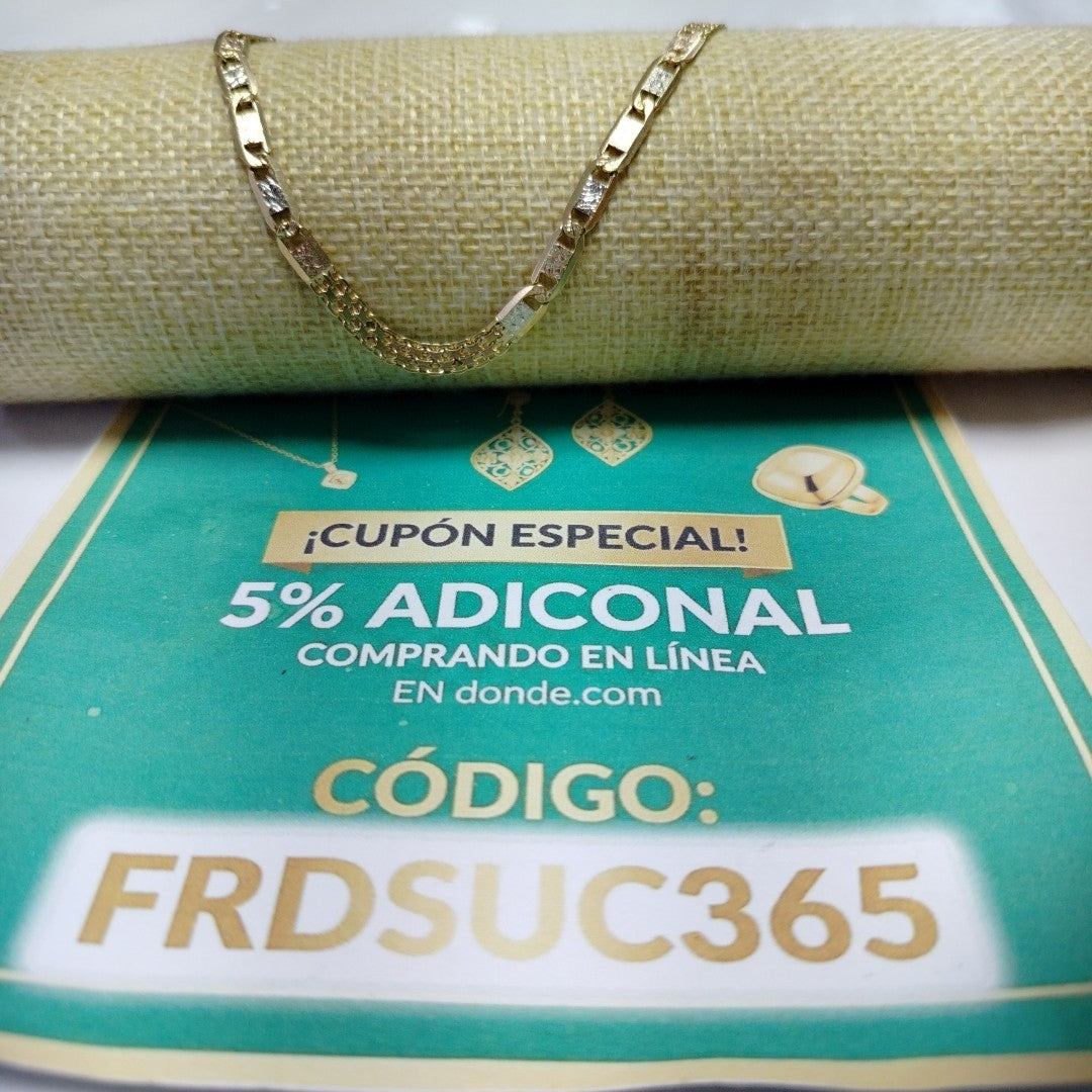 PULSERA ORO COMBINADO 14 K 7,40 GRMS (SEMINUEVO)