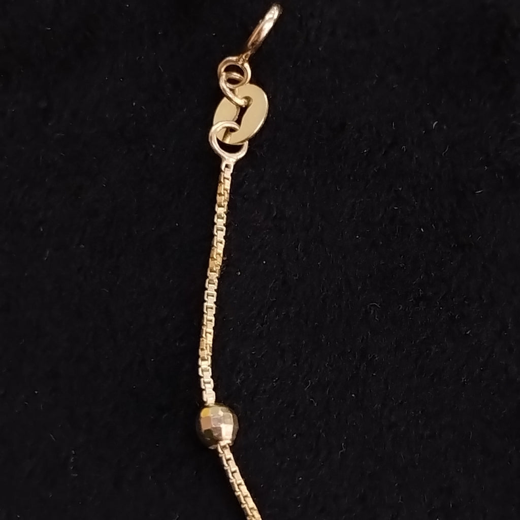 PULSERA ESPECIAL CON BOLITAS 14K 18 CM 1.4 GR (NUEVO)