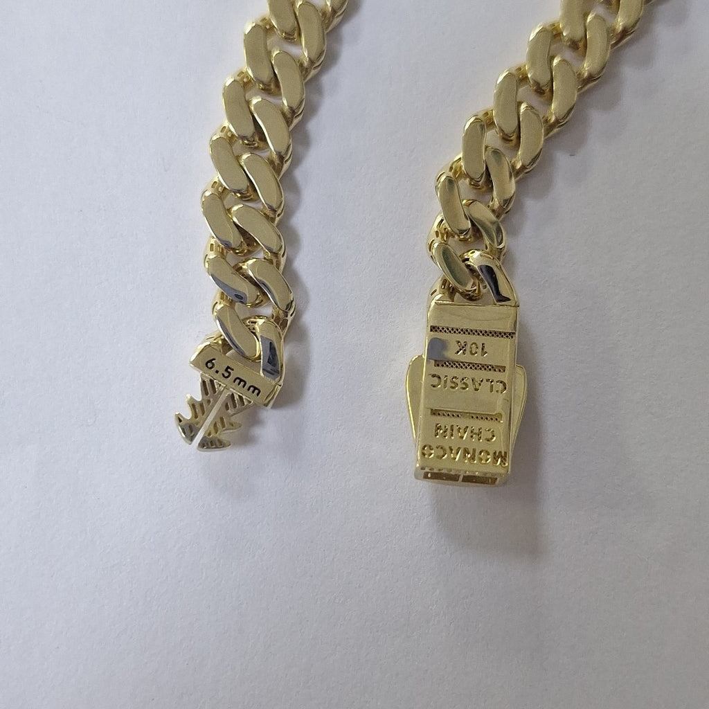 PULSERA MONACO ORO 10K 6.4 (NUEVO)