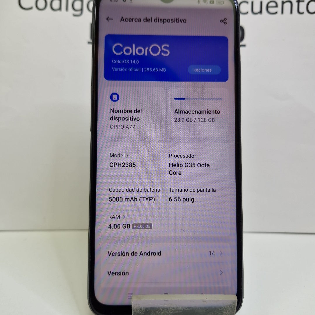 CELULAR OTRAS MARCAS OTROS MODELOS 128 GB 4 GB RAM (SEMINUEVO)