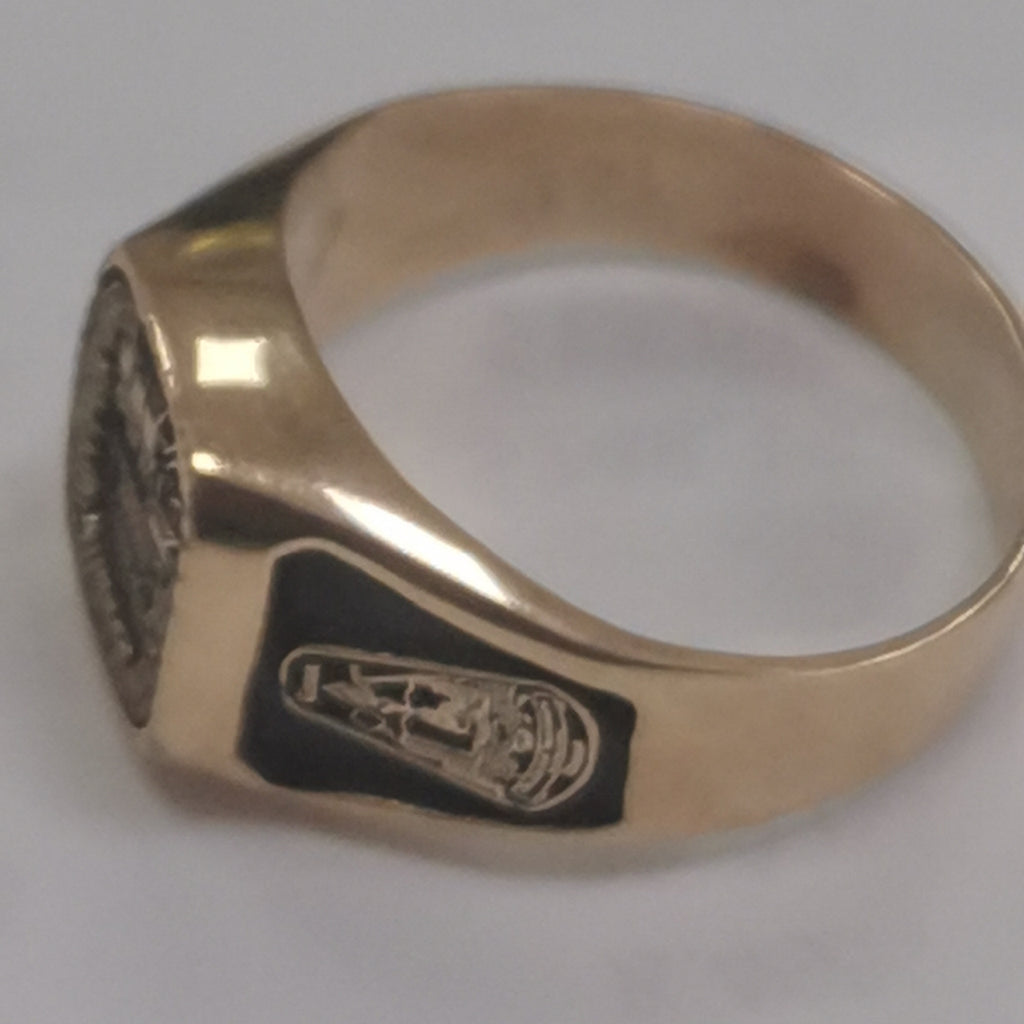 ANILLO DE GRADUACIÓN ORO 10 K 7 GRMS (SEMINUEVO)