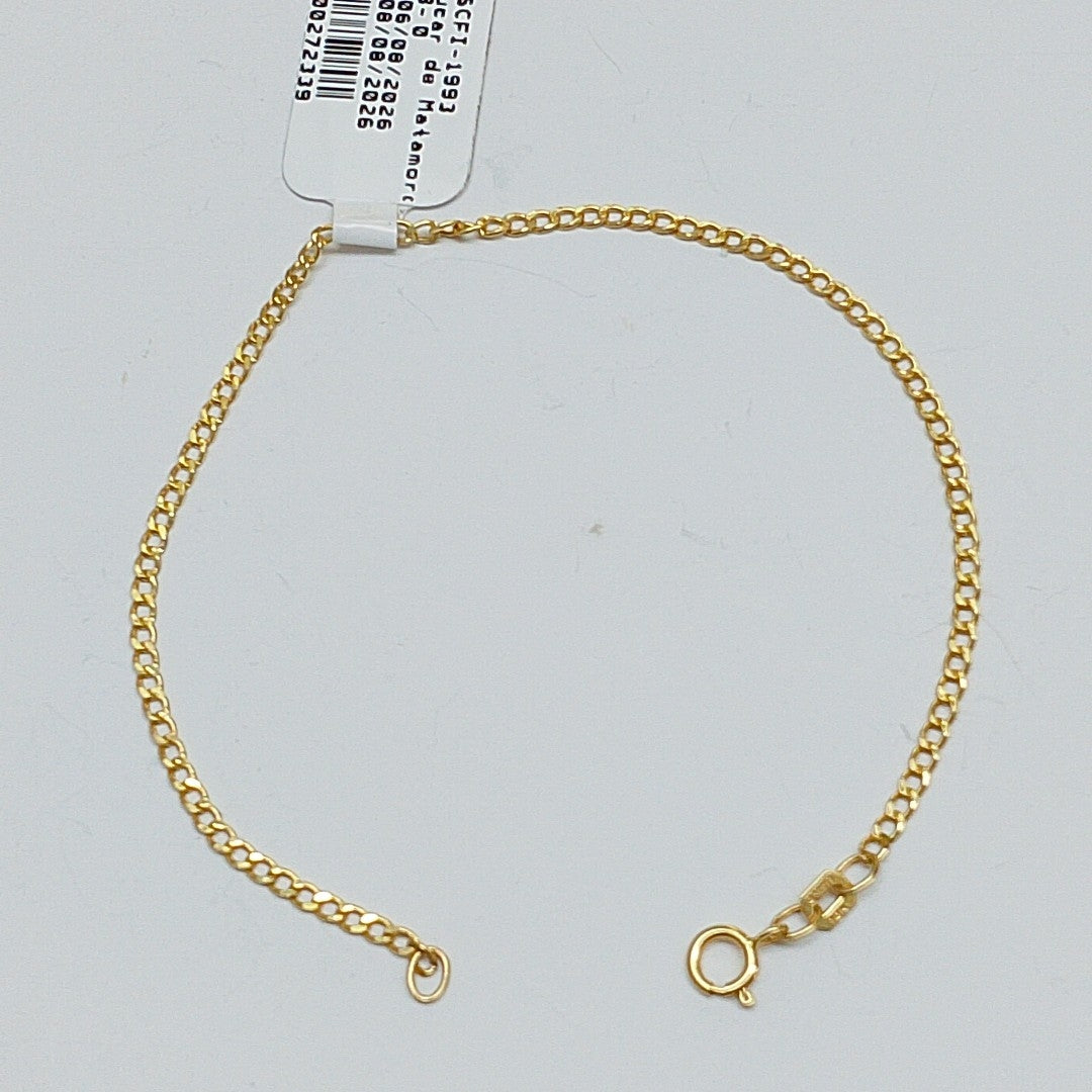 PULSERAS DAMA BARBADA AMARILLA ORO 14K 0.8 (NUEVO)