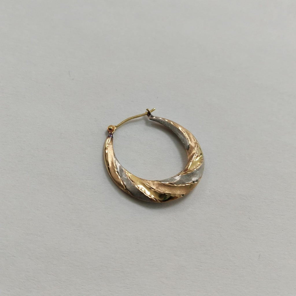 ARRACADAS PAR ORO, ORO COMBINADO 14 K 1.3 GRMS (SEMINUEVO)