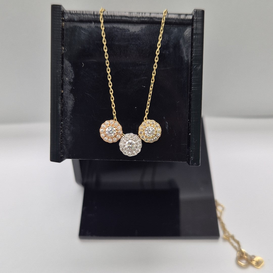 GARGANTILLA ORO COMBINADO 14 K 3 GRMS (SEMINUEVO)