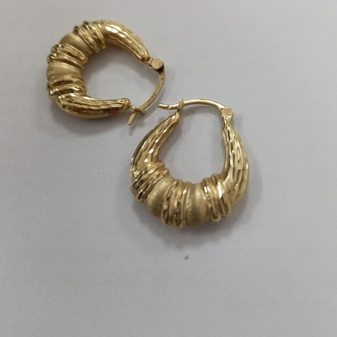 ARRACADAS PAR ORO 14 K 2.3 GRMS (SEMINUEVO)