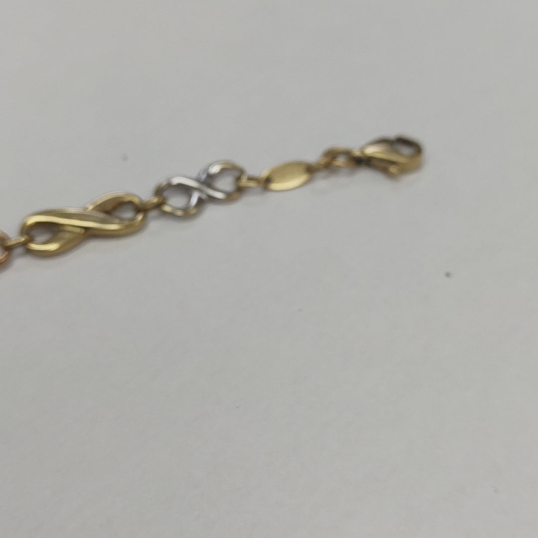 PULSERA ORO, ORO COMBINADO 14 K 3.4 GRMS (SEMINUEVO)