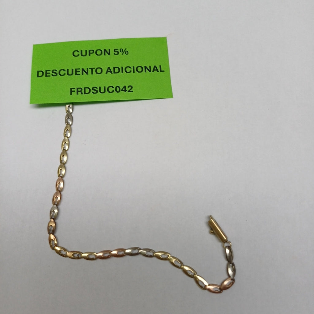 PULSERA ORO, ORO COMBINADO 10 K 2.9 GRMS (SEMINUEVO)