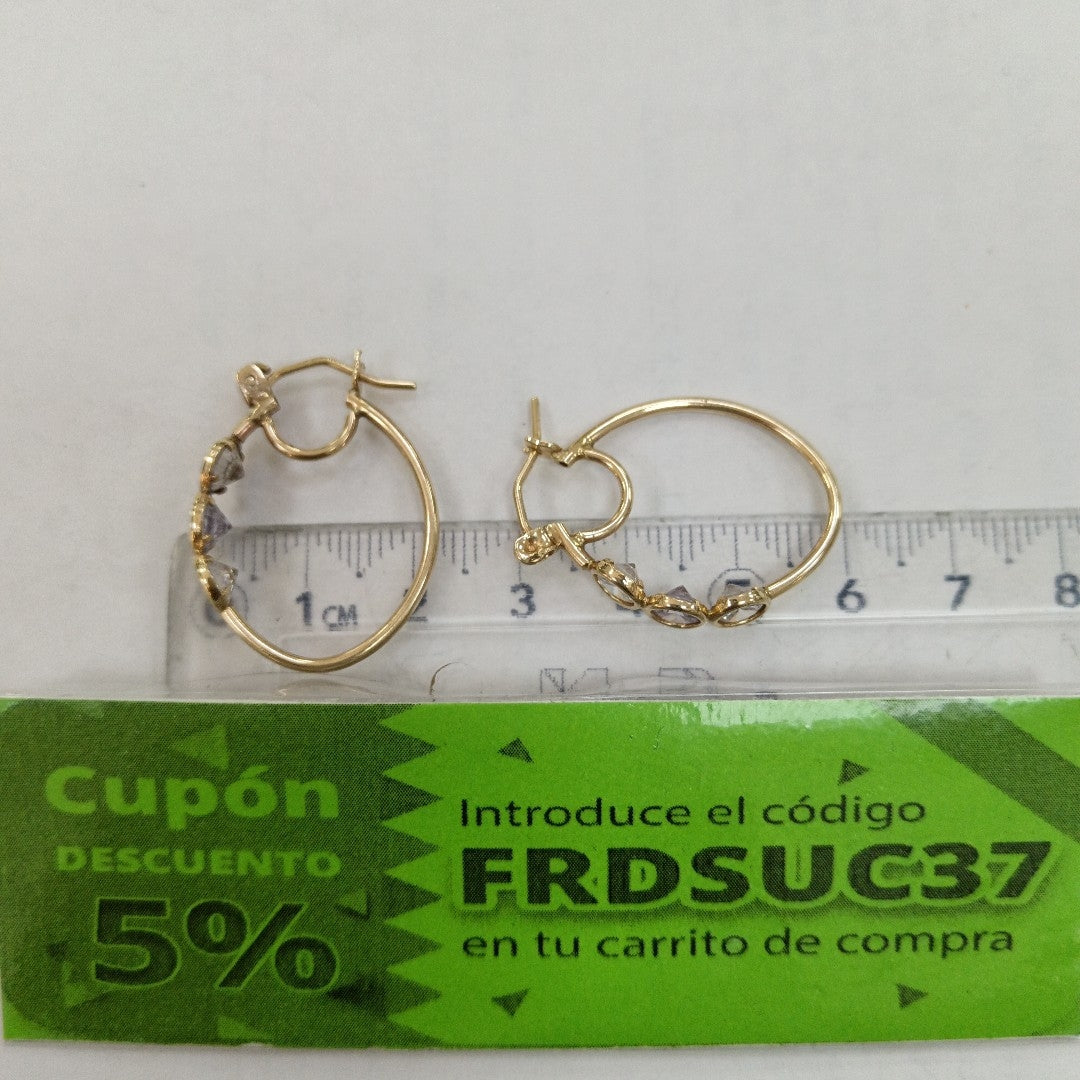 ARRACADAS PAR ORO 10 K 3.6 GRMS (SEMINUEVO)