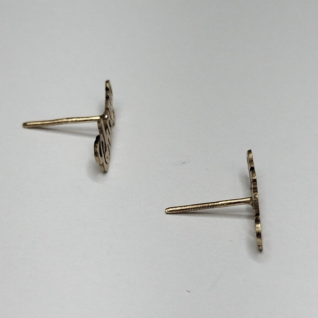 BROQUELES PAR ORO 14 K 0,80 GRMS (SEMINUEVO)