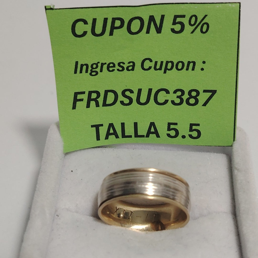 ARGOLLA ORO, ORO BLANCO 14 K 3.1 GRMS (SEMINUEVO)