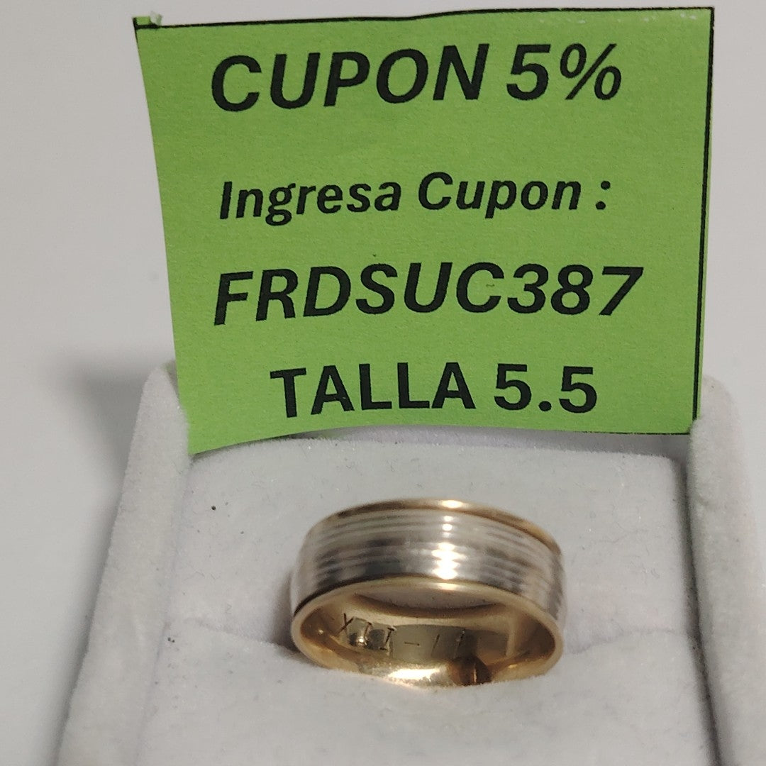 ARGOLLA ORO, ORO BLANCO 14 K 3.1 GRMS (SEMINUEVO)