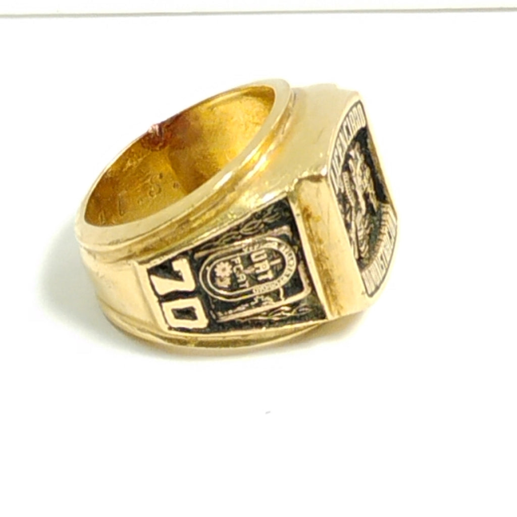 ANILLO DE GRADUACIÓN ORO MUY BAJO 8 K 21,50 GRMS (SEMINUEVO)