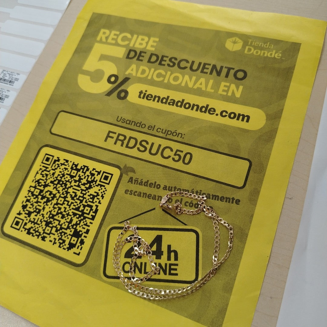 CADENA TEJIDO BARBADA 14K 55 CM 8.3 GR (NUEVO)