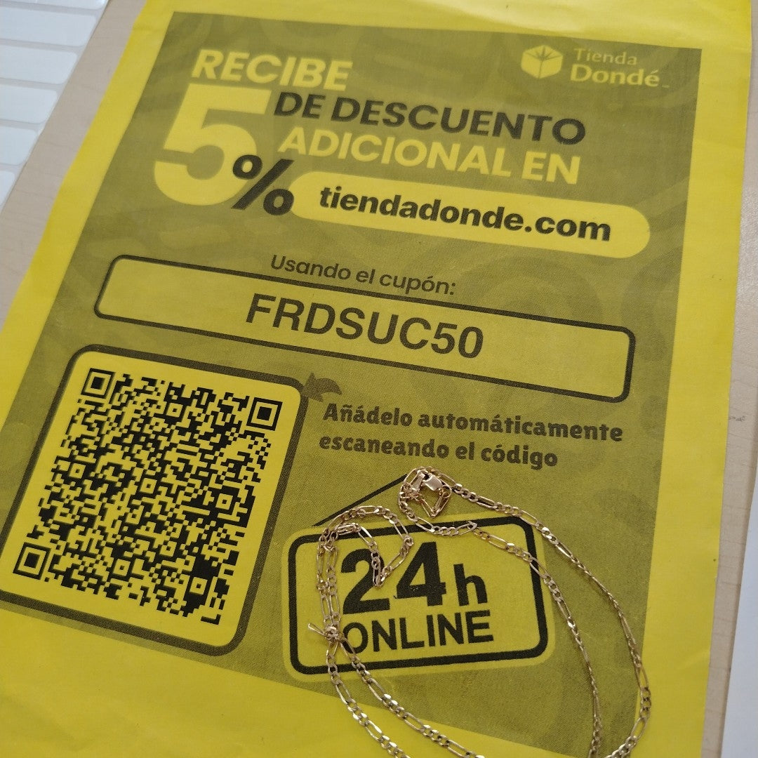CADENA TEJIDO 3X1 14K 55 CM 5.3 GR (NUEVO)