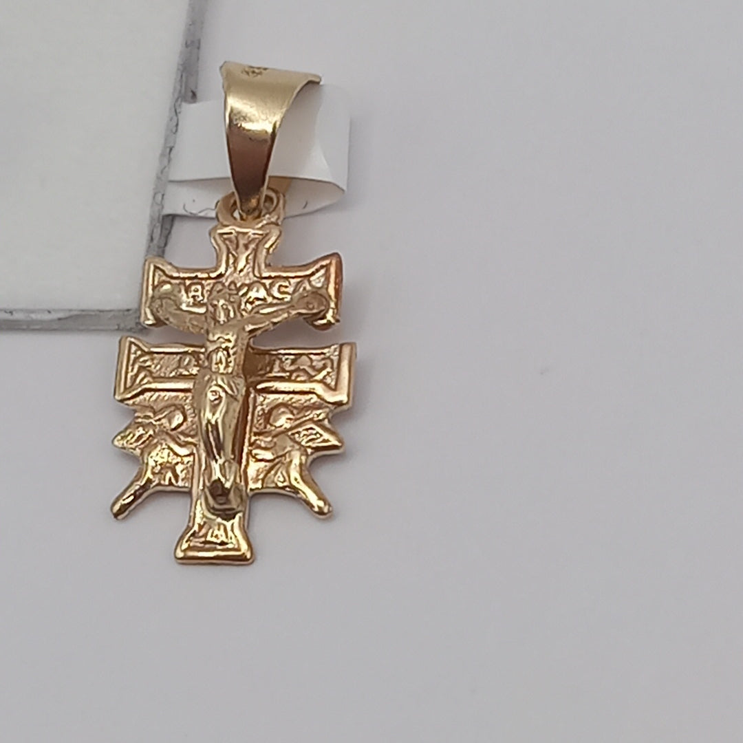 CRUZ DE CARAVACA, DIJE ORO 10 K 0.7 GRMS (SEMINUEVO)