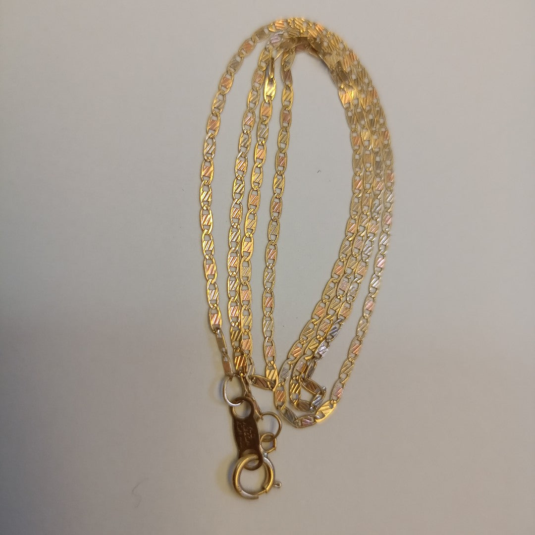 CADENA ORO COMBINADO 10 K 1.3 GRMS (SEMINUEVO)