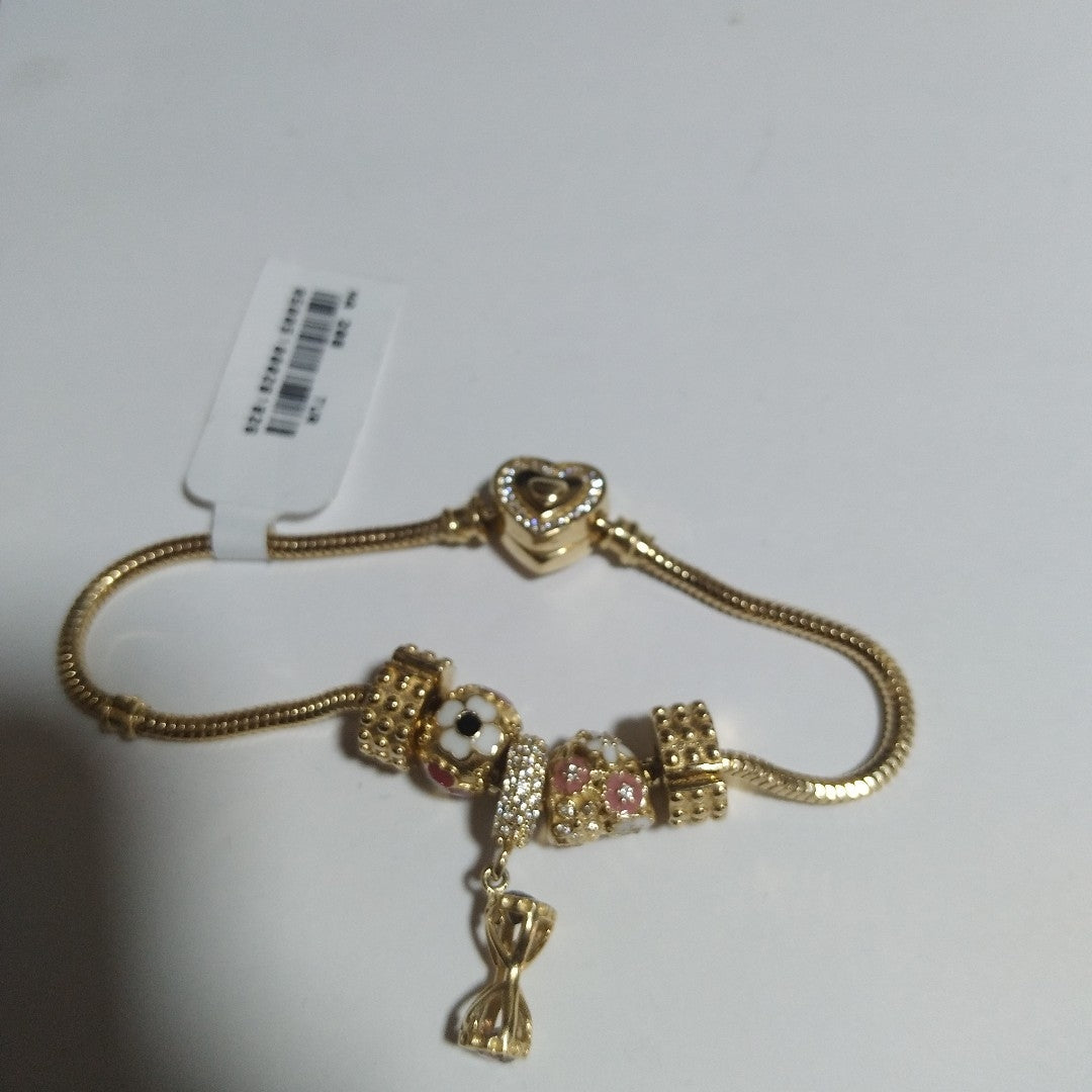 PULSERA CHARM ORO 14K 17 (NUEVO)