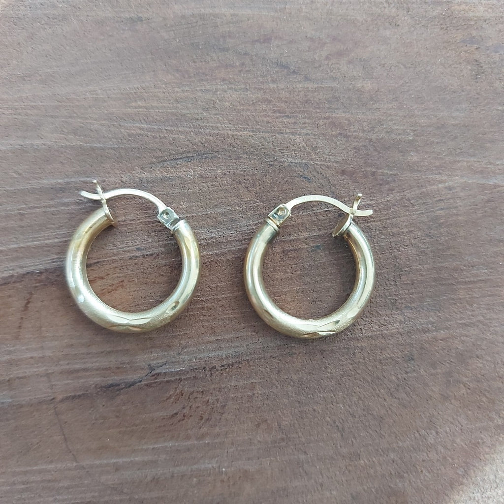 ARRACADAS PAR ORO 10 K 1.9 GRMS (SEMINUEVO)
