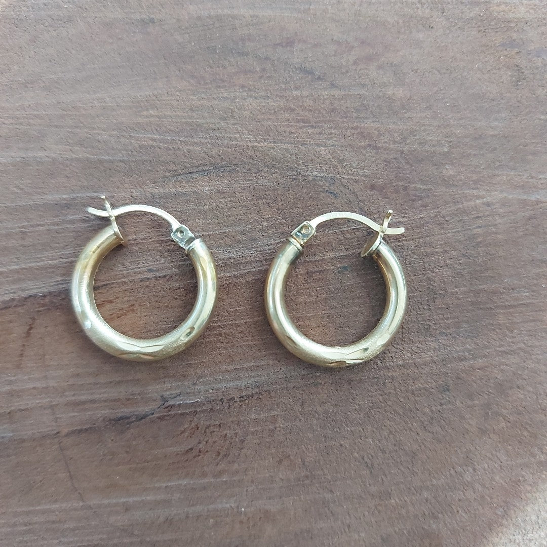 ARRACADAS PAR ORO 10 K 1.9 GRMS (SEMINUEVO)