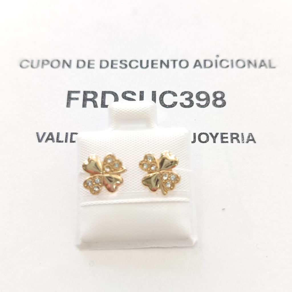 BROQUELES BROQUEL FIG TREBOL 14K 0.2851 GR (NUEVO)