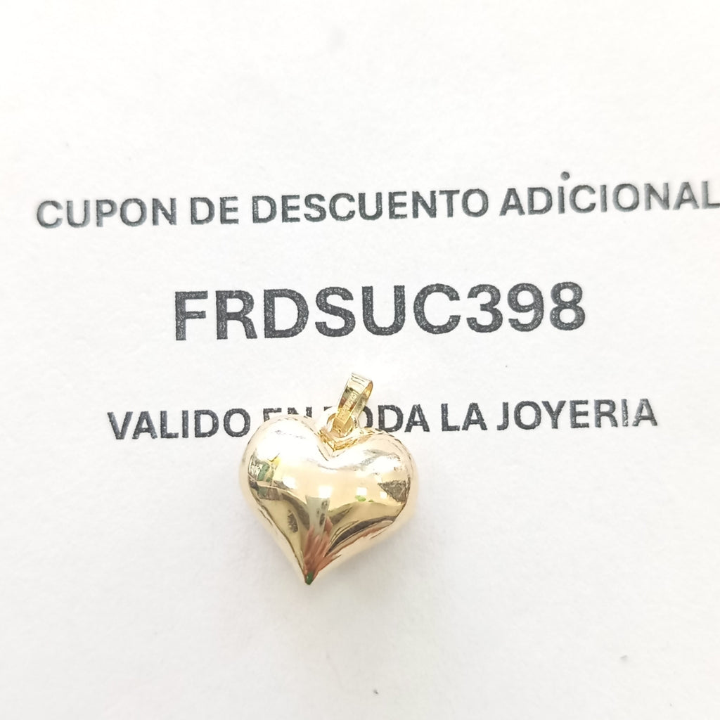DIJE TEJIDO CORAZON LISO 14K 1.4 GR (NUEVO)