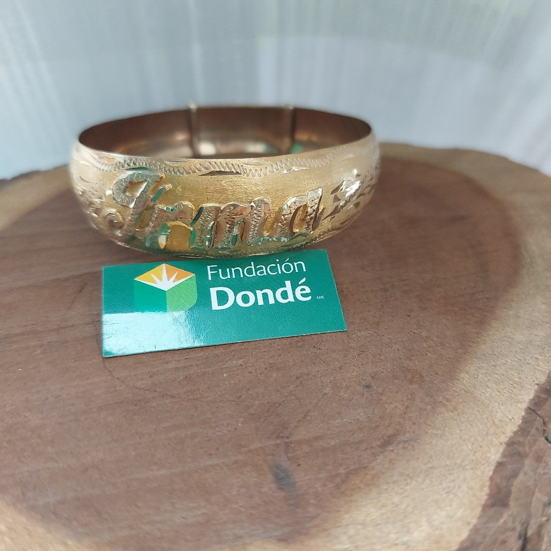 PULSERA RIGIDA ORO 10 K 14,70 GRMS (SEMINUEVO)