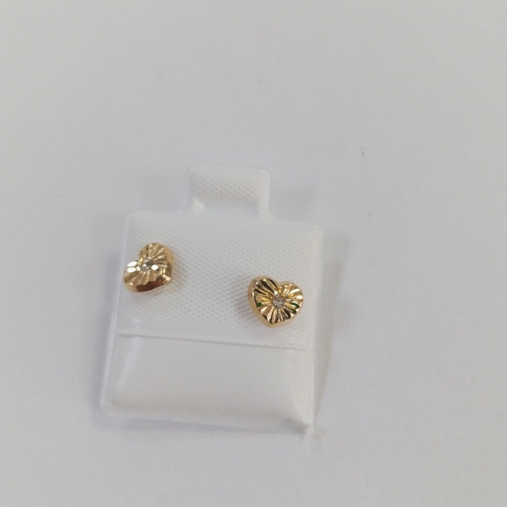 BROQUELES BROQUEL FIG CORAZON C CIRCONIA 14K 0.2603 GR (NUEVO)