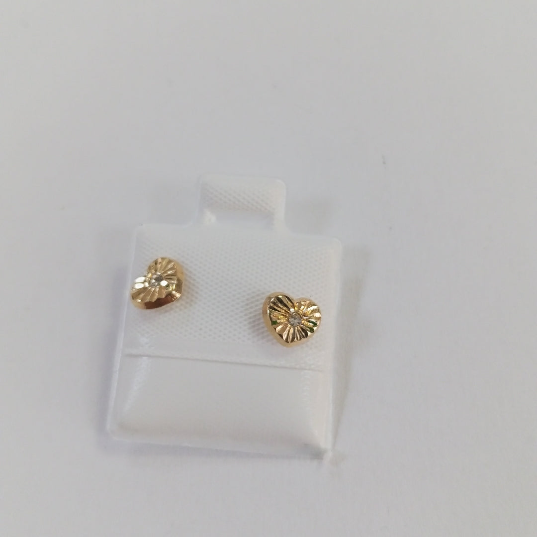 BROQUELES BROQUEL FIG CORAZON C CIRCONIA 14K 0.2603 GR (NUEVO)