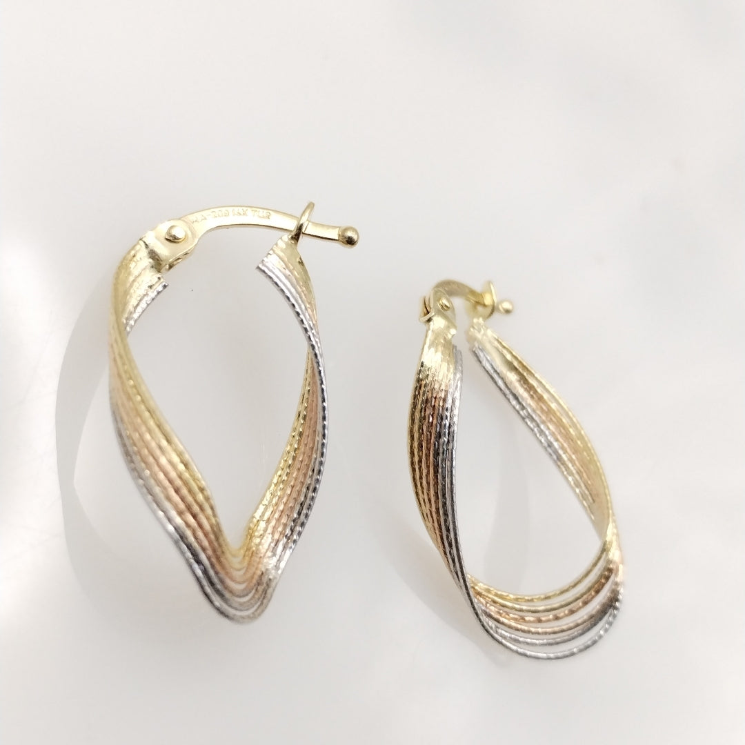 ARETES PAR ORO 14 K 1,60 GRMS (SEMINUEVO)