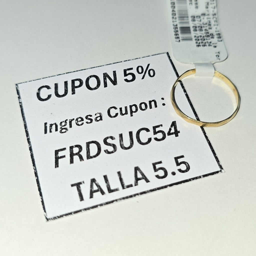 ANILLITO ORO 14 K 0.7 GRMS (SEMINUEVO)