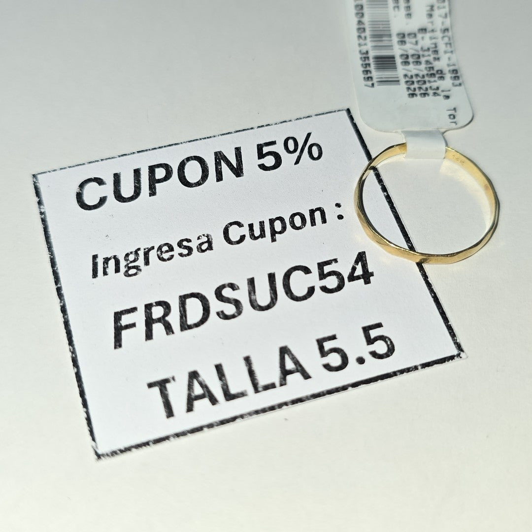 ANILLITO ORO 14 K 0.7 GRMS (SEMINUEVO)
